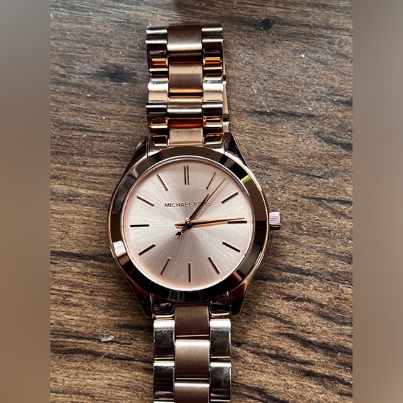 Michael Kors Slim Runway Chronograph Quartz Rose Gold Watch MK3513 - Picture 6 of 14